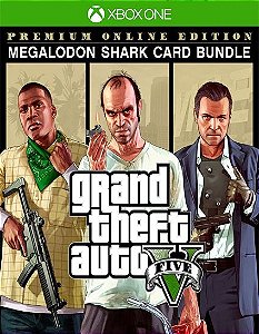 Grand Theft Auto V: Edição Online] Premium e Pacote de Dinheiro Megalodonte  Xbox one Código 25 Dígitos - CardLândia