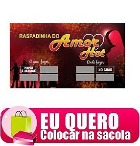 Raspadinha do amor hot - com 10 Unidades - Atacado SexShop