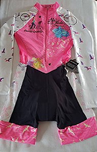 Macaquinho Feminino Manga Longa Ride Rosa