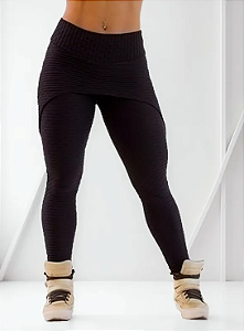 Legging Sainha Jacquard Trend Preta