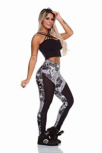 Legging Jump Preta Branca