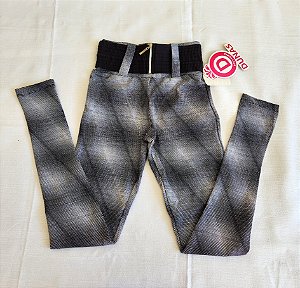 Legging Cós Alto Cinto Cinza Degradê