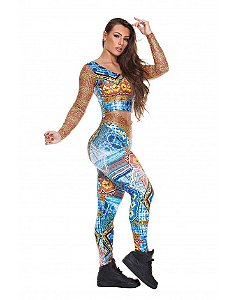 Legging Cós V Onça Geometric