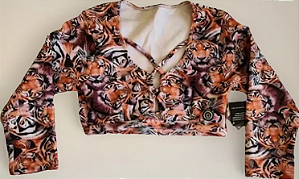 Blusa Curta Trançada 3/4 Onça Digital