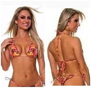 Sutiã Biquini Ripple África Laranja