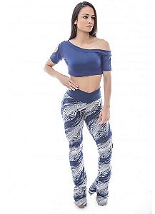 Calça Flare Essencial Marinho