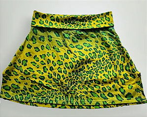 Short Saia Onça Amarela