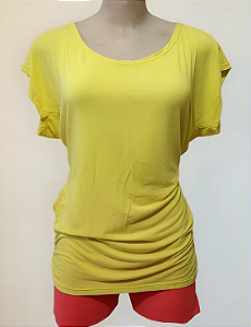 Blusa Lateral Franzida Amarela