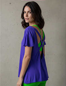 Blusa Cruzada Azul Bic