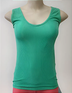 Regata Básica Bamboo Canelado Verde