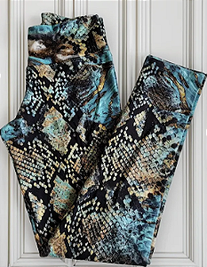 Legging Cobra Preto Azul