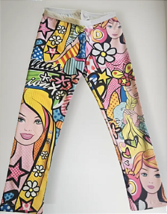 Legging Infantil Digital Dolls Fashion Grátis Uma Tiara