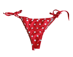 Calcinha Biquini Poá Vermelho