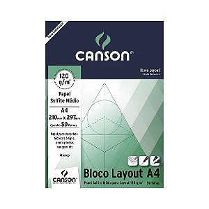 Papel Canson Layout Sulfite Medio 120g A4