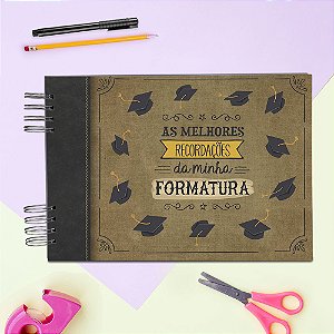 ÁLBUM DE RECORDAÇÕES SCRAPBOOK - FORMATURA