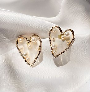 Brinco Pearl Heart