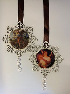 Escapulário de porta - São Miguel e Anjo da Guarda