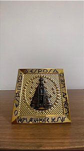Nicho Nossa Senhora Aparecida Dourado 9x9cm