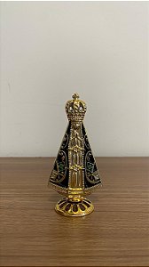 Nossa Senhora Dupla Face 9cm Dourada Metal