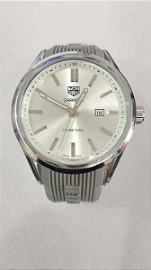 Relógio Tag Carrera Luxo - Masculino - Pulseira Silicone Cinza (réplica premium)