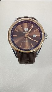 Relógio Tag Carrera Luxo Masculino - Pulseira Silicone marrom (réplica premium)