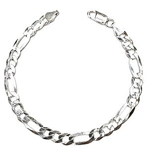 Pulseira Masculina 3x1 - 7mm - Prata 925