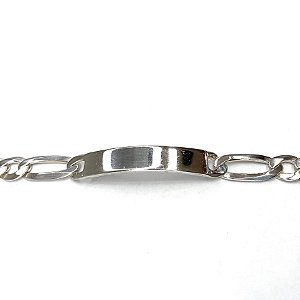 Pulseira Masculina com Chapa 3x1 - 10mm - Prata 925