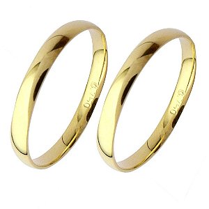 Par de Alianças 4mm Cabo Verde - Ouro 18K