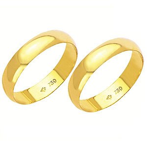 PAR DE ALIANÇAS 5MM BURÚNDI - OURO 18K