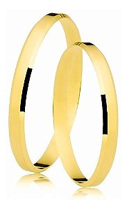 Par de Alianças 3mm - Canada -  OURO 18K