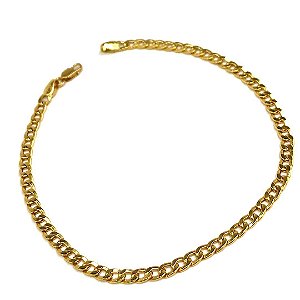 Pulseira Masculina 3.3mm - Elo 1x1 - Ouro 18k