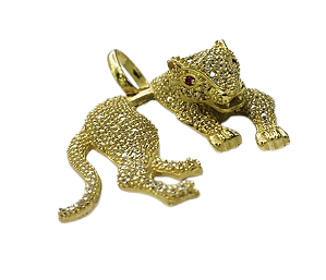 Pingente Pantera Cravejado - Ouro 18k