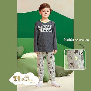 Pijama Camiseta Manga Longa E Calça Luc Boo