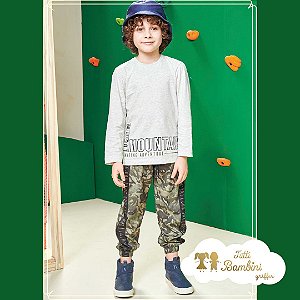 Camiseta Manga Longa E Calça Militar Luc Boo