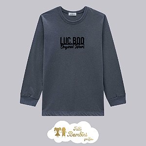 Camiseta Manga Longa Cinza Luc Boo