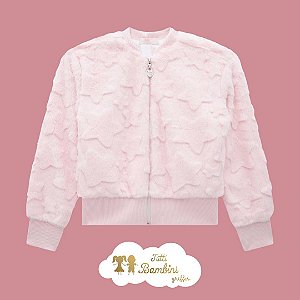 Jaqueta manga longa rosa