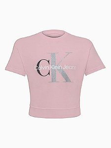 Camiseta Glitter Rosa Calvin Klein - 4970400