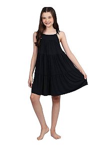 Vestido Teen Cinthia Preto Siri - 38345