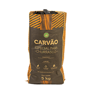 Carvão vegetal especial para churrasco, pacote com 5kg