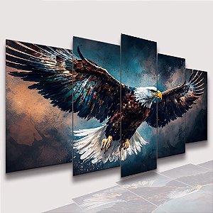 Mosaico 5 Peças para Sala Águia