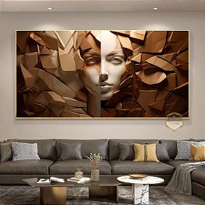 Quadro Decorativo Sala de Estar Pintura Abstrato