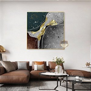 Quadro Decorativo Sala de Estar Pintura Abstrato