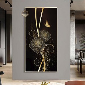 Quadro Decorativo Sala de Estar Pintura Flor