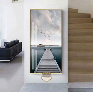 Quadro Decorativo Sala de Estar Pintura Ponte