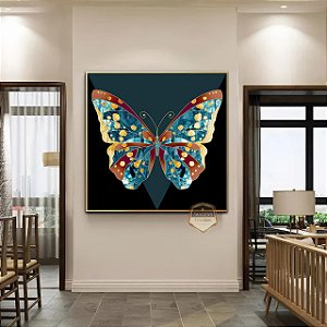 Quadro Decorativo Sala de Estar Pintura Borboleta