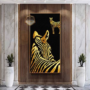 Quadro Decorativo Sala de Estar Pintura Zebra