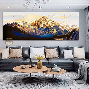 Quadro Decorativo Sala de Estar Pintura Montanha