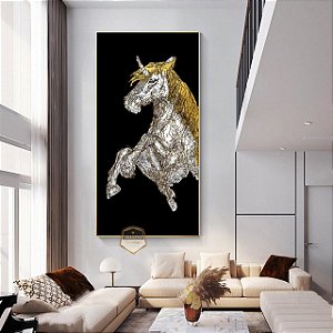 Quadro Decorativo Sala de Estar Pintura Cavalo