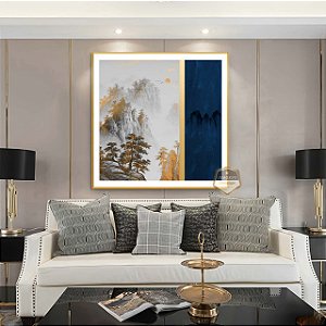 Quadro Decorativo Sala de Estar Pintura Abstrato