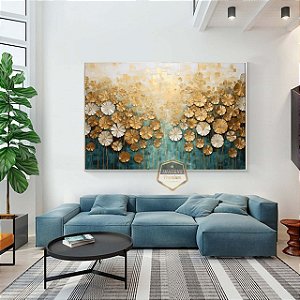 Quadro Decorativo Sala de Estar Pintura Abstrato